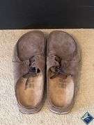 Birki’s Suede-Like Tie Clogs, Size EU 40