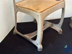 Vintage Envoy Children’s Desk Chair & Metal Bucket