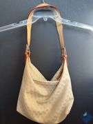 Dooney & Bourke Canvas & Leather Hobo Shoulder Bag