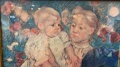Mary Cassatt Vintage “In the Garden” Framed Print