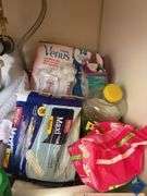 Feminine Napkins, Cleaning Supplies, Soap, etc.