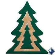CWC Decorative Nesting Wooden Holiday Trees 3-Pack Green 17.8", 13.4", 8.6" - Like New