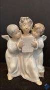Vintage Lladro Angels Group Figurine & Glass Eggs