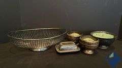 Decorative Bowls with Floral Foam & Wire Basket
