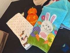 Assortment of Decorative Kitchen Towels