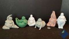 Plump Lady Yoga Figurines