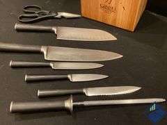 K-Pod Holder, Paper Towel Holder & Ginsu Knives with Block