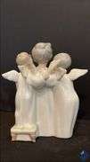 Vintage Lladro Angels Group Figurine & Glass Eggs