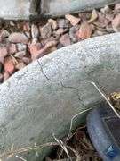 15” Concrete Pot with Decor