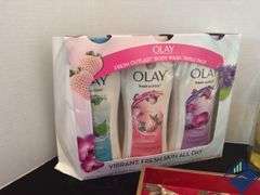 Olay Triple Pack Body Wash, Baylis & Harding Hand Wash Set & Floral Tray
