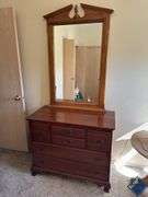 John M Smith Company Vintage Dresser & Mirror