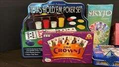 Texas Hold’em Poker Set, Words with Friends, Dominos, etc.