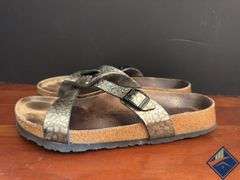 Birki's by Birkenstock Tahiti Two Strap Slip-On Slides, Euro Size 40