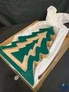 CWC Decorative Nesting Wooden Holiday Trees 3-Pack Green 17.8", 13.4", 8.6" - Like New