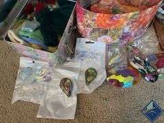Dress Up Doll, Assortment of Charm Jewelry & Faux Decorative Gems, etc.