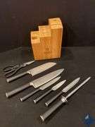 K-Pod Holder, Paper Towel Holder & Ginsu Knives with Block