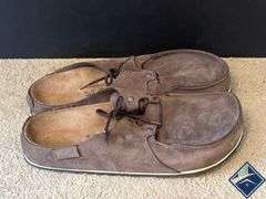 Birki’s Suede-Like Tie Clogs, Size EU 40