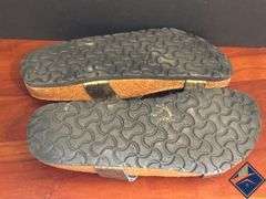 Birki's by Birkenstock Tahiti Two Strap Slip-On Slides, Euro Size 40