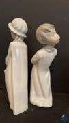 Vintage Zaphir Porcelain Kissing & Reading Children Figurines