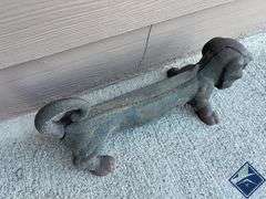 Cast Iron Dachshund Statue