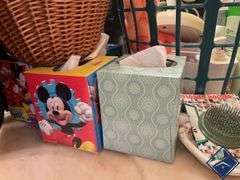 Woven Baskets, Tissues, Scale, Mirror, etc.