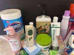 Toothpaste, Aqua Net Hairspray, etc.