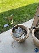 13” Planters with Yard Decor