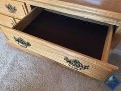 Lighted Glass Shelf Hutch with Grapevines