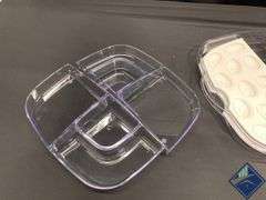 Pampered Chef Stoneware Baking Sheets, Microwave Chip Makers & Square Tray Set
