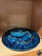 Tea Pot, Blue Heritage Dish, Plates, etc.