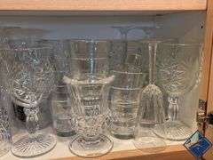 Cut Glass Wine Glasses, Drinking Glasses, etc.