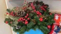 Christmas Wreaths, Tins, Plushes, etc.
