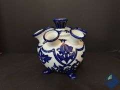 White & Blue Tulip Vase