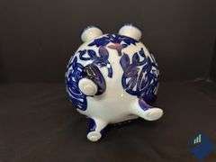 White & Blue Tulip Vase