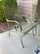 Metal Patio Chairs with Coffee Table
