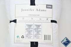 Jennifer Adams 3-Piece Stonewashed King Quilt Set White - Retail: $ 89.99  - Used
