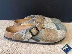 Birki’s Patterned Fabric Clogs, Size EU 40