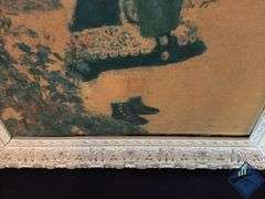 Framed Oil Painting & Girl with Watering Can Print