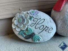Bird Themed “Welcome” Stone Decorations