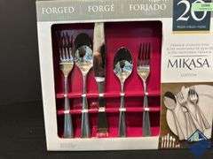 Mikasa Lofton Premium Stainless Steel Forged Satin Flatware Set 20-Piece - Retail: $ 154.99