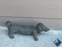 Cast Iron Dachshund Statue