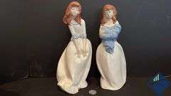 Vintage Mirmasu Porcelain Girl Figurines