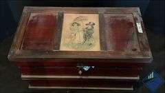 Wooden Chest with Baby Dolls