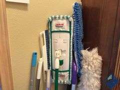 Assortment of Mops, Swiffers, Dusters, etc.