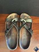 Birki's by Birkenstock Tahiti Two Strap Slip-On Slides, Euro Size 40