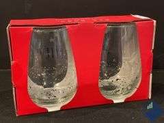 Rae Dunn Holiday Stemless Wine Glasses