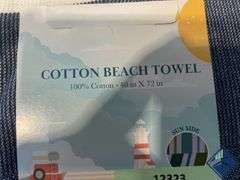 Cotton Beach Towel 42”x 72” - Used