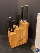 K-Pod Holder, Paper Towel Holder & Ginsu Knives with Block