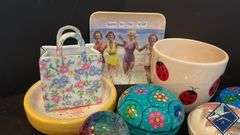 Ceramic Lady Bug Bowl, Born to Be Wild Plate, etc.