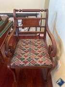 Vintage Cherry Dining Table with 2 Leaves & 7 Chairs